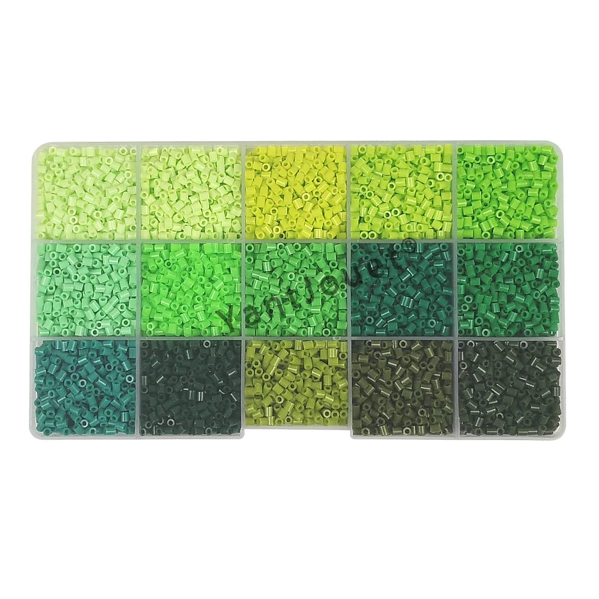 Yantjouet-Juego de Mini cuentas de 15 colores y 2,6mm, 650 Uds., rompecabezas de cuentas Hama, juguete para regalo para niños, cuentas de hierro DIY para chico, regalo
