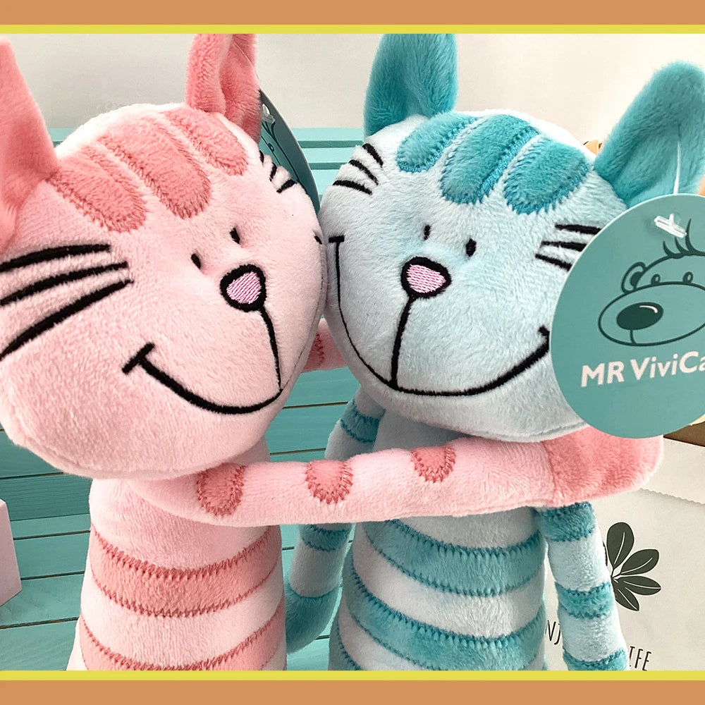 MR ViviCare-juguete de peluche de gato, simulación pequeña y suave, juguetes de animales de peluche para niños, accesorios bonitos para fotos, cumpleaños para niñas