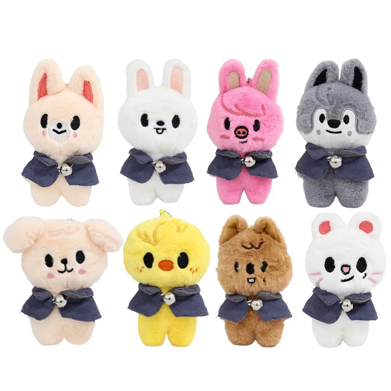 LLavero de peluche skzoo de 70 estilos, llavero Kawaii Skzoo, muñeco de peluche de dibujos animados, juguetes Kawaii, decoración de habitación, regalo para niños