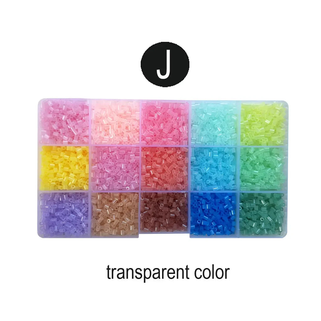 Yantjouet-Juego de Mini cuentas de 15 colores y 2,6mm, 650 Uds., rompecabezas de cuentas Hama, juguete para regalo para niños, cuentas de hierro DIY para chico, regalo