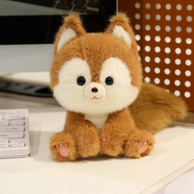 Bonitos animales sentados, Panda rojo, zorro, perezoso, gato, muñecos de peluche suaves, capibara de peluche, cerdo, juguetes para bebés, regalos para niños