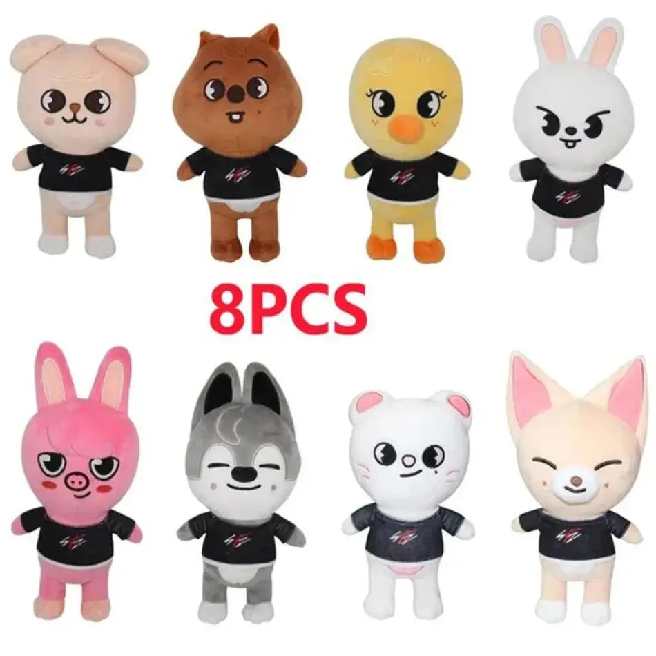 LLavero de peluche skzoo de 70 estilos, llavero Kawaii Skzoo, muñeco de peluche de dibujos animados, juguetes Kawaii, decoración de habitación, regalo para niños