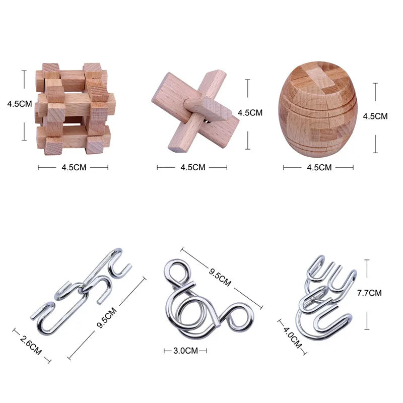 Rompecabezas 3D de juguete Lu Ban Kong Ming Lock, juego Social para adultos, rompecabezas que mejora la memoria, juguetes educativos para niños