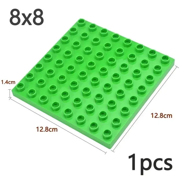 Placa base Duploes de gran tamaño, placas de montaje de ladrillos de 16x16 puntos, partículas grandes, figuras clásicas de animales, bloques de construcción, juguetes para niños