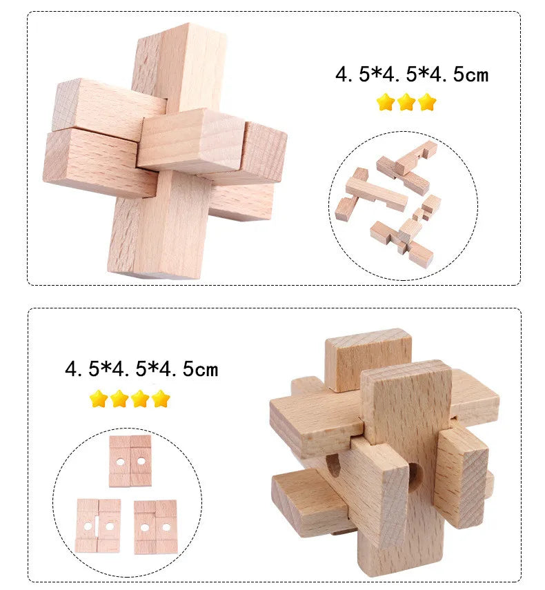 Rompecabezas 3D de juguete Lu Ban Kong Ming Lock, juego Social para adultos, rompecabezas que mejora la memoria, juguetes educativos para niños