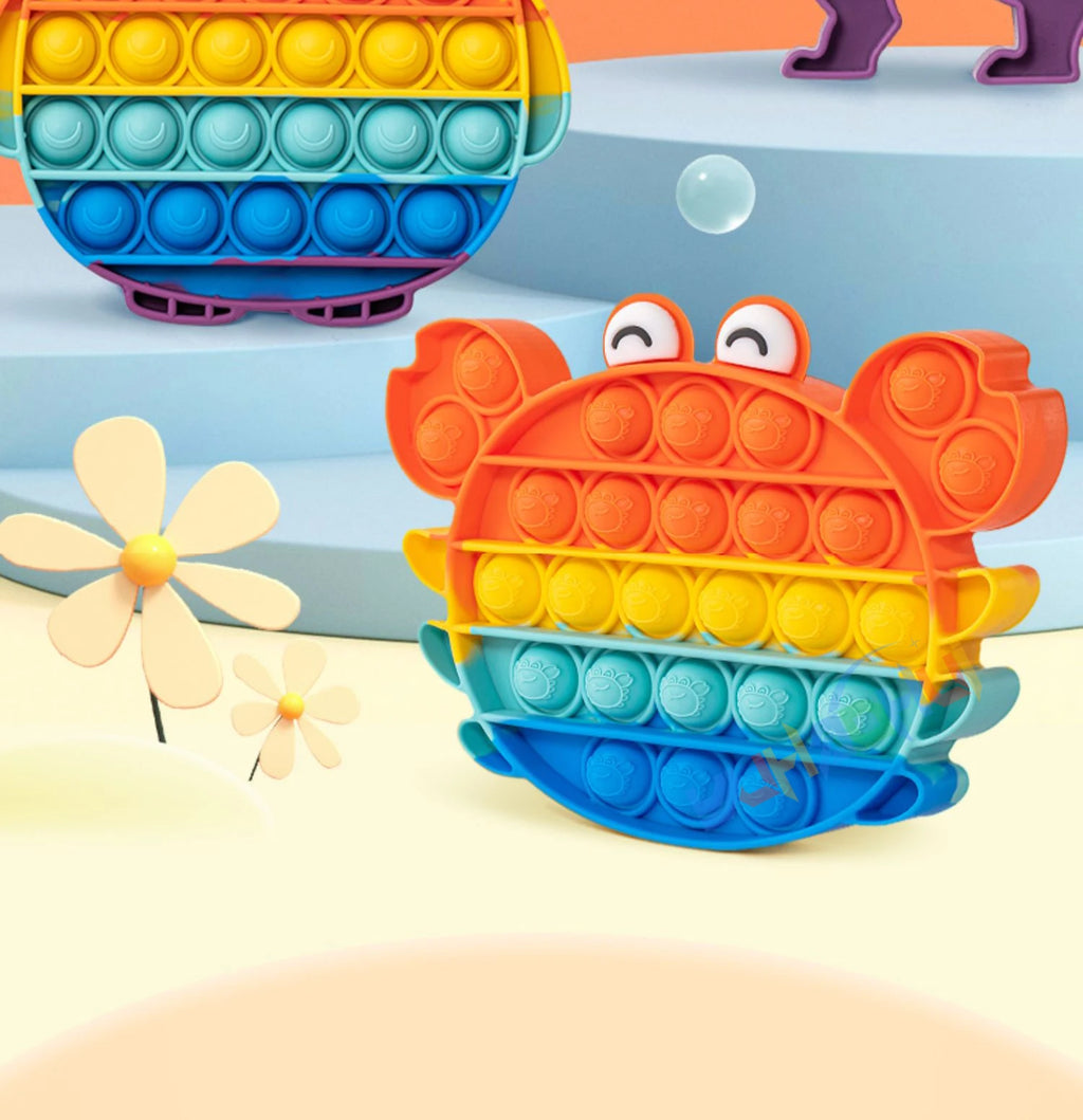 Arco Iris Pop Push Bubblle Fidget juguetes antiestrés para niños adultos juguetes sensoriales de necesidades especiales juguetes interactivos para niños