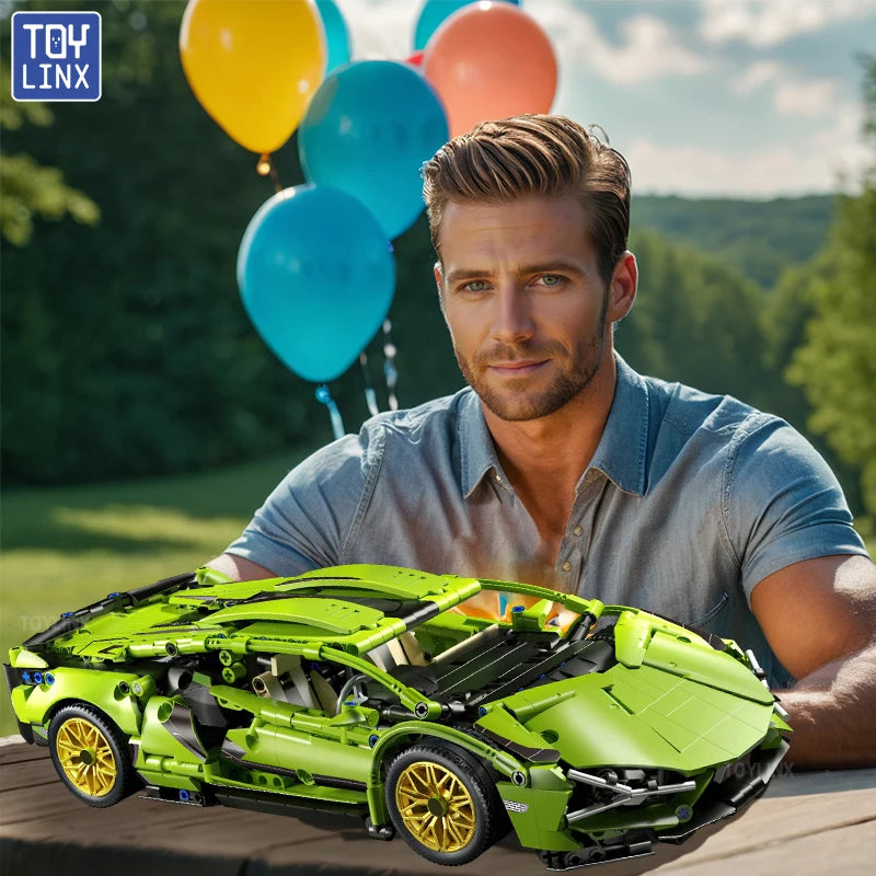 ToylinX bloques de construcción técnicos carreras deporte coche vehículo de velocidad modelo ciudad mecánica Super ladrillos rompecabezas juguetes regalo para adultos