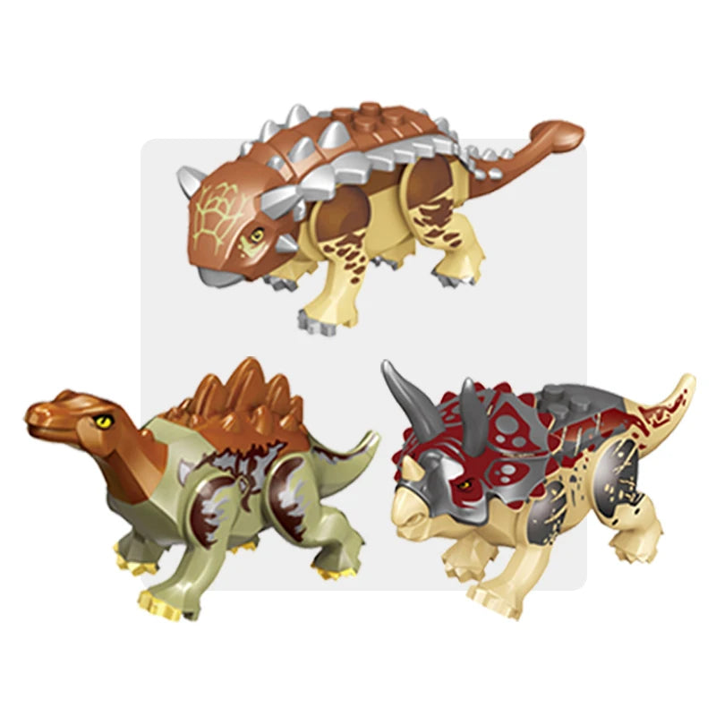 Velociraptor Triceratops Indominus t-rex modelo Jurassic World dinosaurios niños niño ensamblar bloques de construcción juguetes educativos