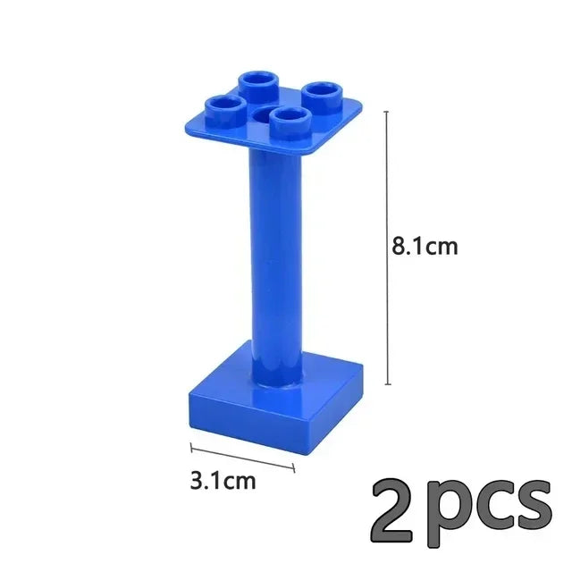 Placa base Duploes de gran tamaño, placas de montaje de ladrillos de 16x16 puntos, partículas grandes, figuras clásicas de animales, bloques de construcción, juguetes para niños