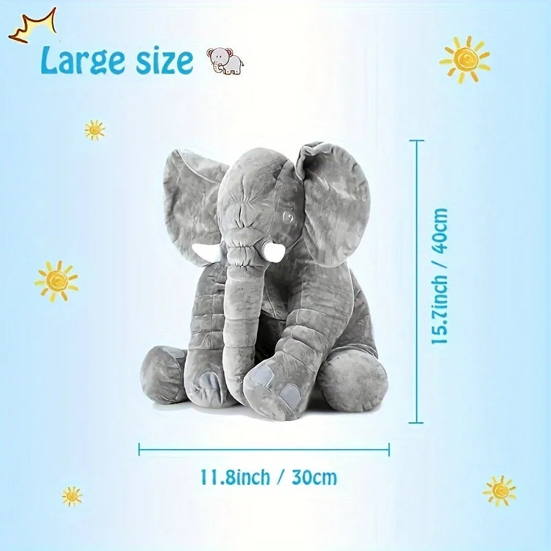 Elefante suave de 40cm, juguetes de peluche, elefante bonito, almohada para dormir para bebé, animales de peluche, los mejores regalos para decoración de habitación de cumpleaños para niños