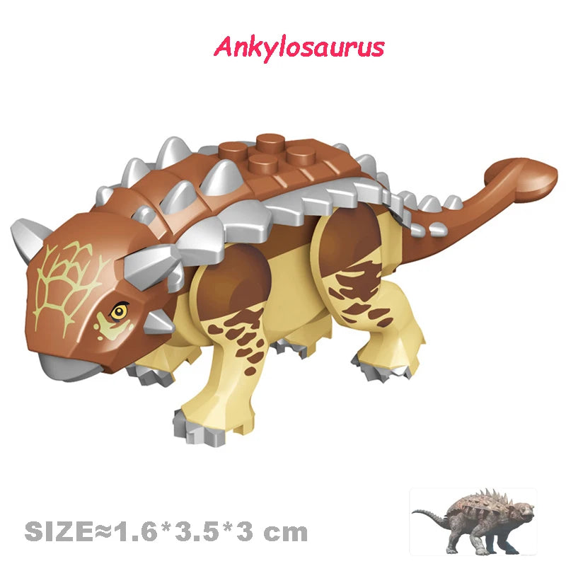 Velociraptor Triceratops Indominus t-rex modelo Jurassic World dinosaurios niños niño ensamblar bloques de construcción juguetes educativos