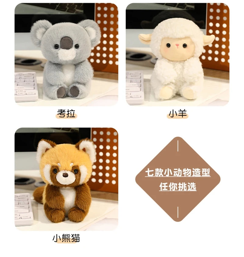 Bonitos animales sentados, Panda rojo, zorro, perezoso, gato, muñecos de peluche suaves, capibara de peluche, cerdo, juguetes para bebés, regalos para niños