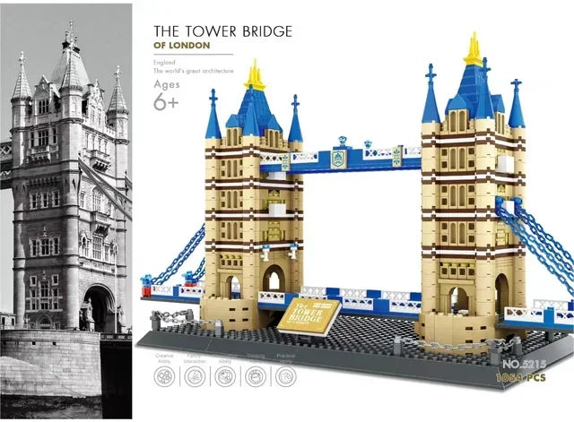 MOC arquitectura de fama mundial Edificio casa de ópera bloques de construcción Villa Savoye puente torre juguete niños cumpleaños regalo de Navidad