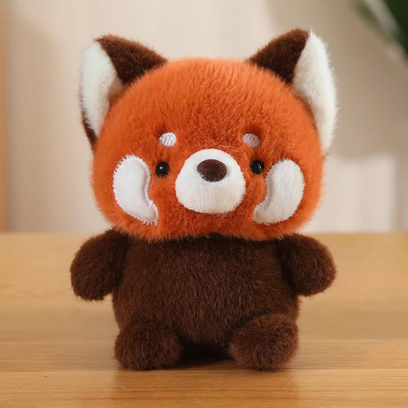 Bonitos animales sentados, Panda rojo, zorro, perezoso, gato, muñecos de peluche suaves, capibara de peluche, cerdo, juguetes para bebés, regalos para niños