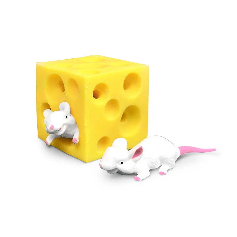 6/3 Uds. Ratón queso apretar juguete para aliviar el estrés TDAH autismo juguetes sensoriales para niños obsequios de Halloween favores de fiesta