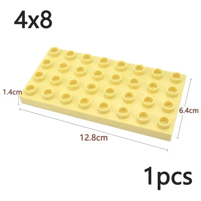 Placa base Duploes de gran tamaño, placas de montaje de ladrillos de 16x16 puntos, partículas grandes, figuras clásicas de animales, bloques de construcción, juguetes para niños