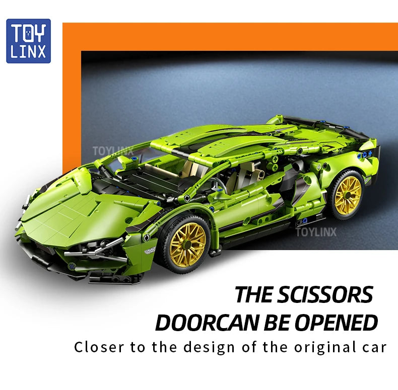ToylinX bloques de construcción técnicos carreras deporte coche vehículo de velocidad modelo ciudad mecánica Super ladrillos rompecabezas juguetes regalo para adultos