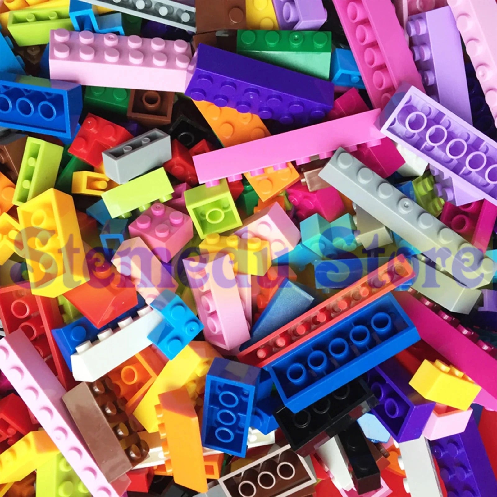 Bloques de construcción de piezas para niños, lote de bloques de construcción de 120 piezas a granel, juguetes de placa de bloques de ladrillos de Color, partículas pequeñas a granel compatibles con Legoeds
