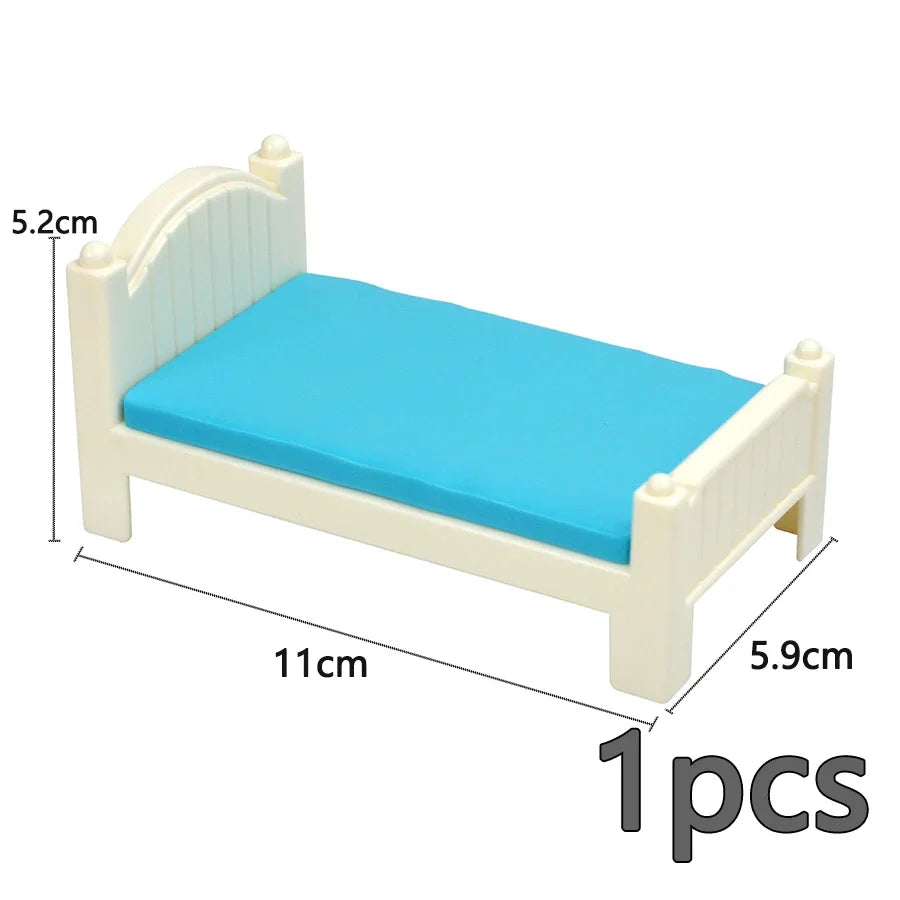 Duploes-figuras de partículas grandes, juguetes de ladrillo, bloques de construcción de gran tamaño, muebles de ciudad, escritorio, silla, cama, sofá, baño, cocina, casa