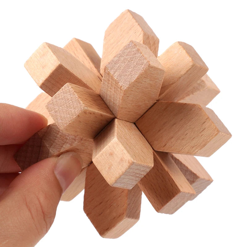Kong Ming Lock de madera Lu Ban Lock IQ rompecabezas juguete educativo para niños Montessori rompecabezas 3D juego desbloquear juguetes para adultos