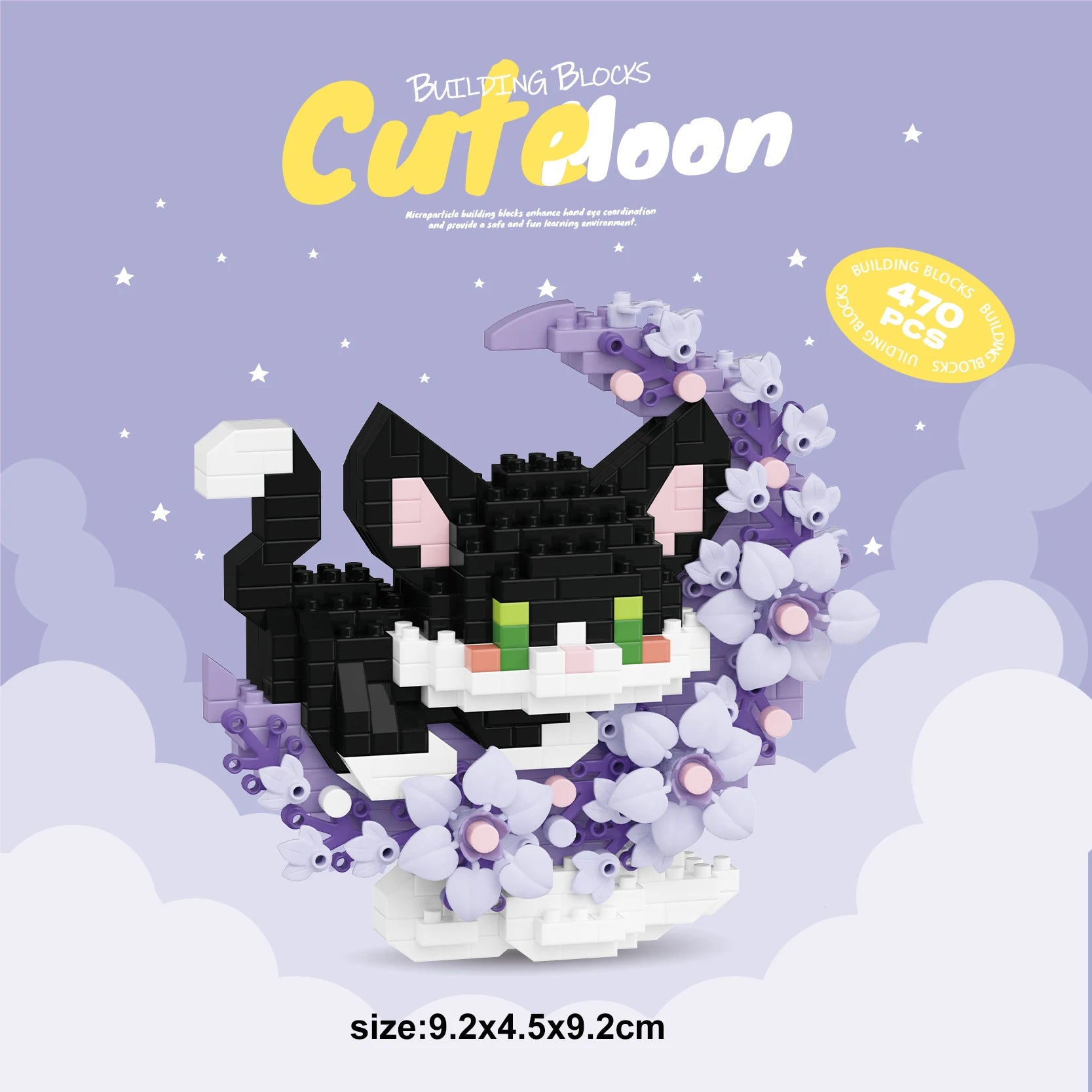Mini perro gato panda mapache lindo mascota pequeño miniatura de bloques de construcción serie adornos juguete para niños regalos de cumpleaños de Navidad para niños