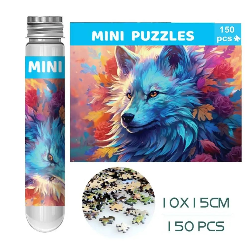 Rompecabezas de pintura al óleo para adultos y niños, Mini tubo de ensayo, regalos, juguetes educativos familiares, 150 piezas por juego