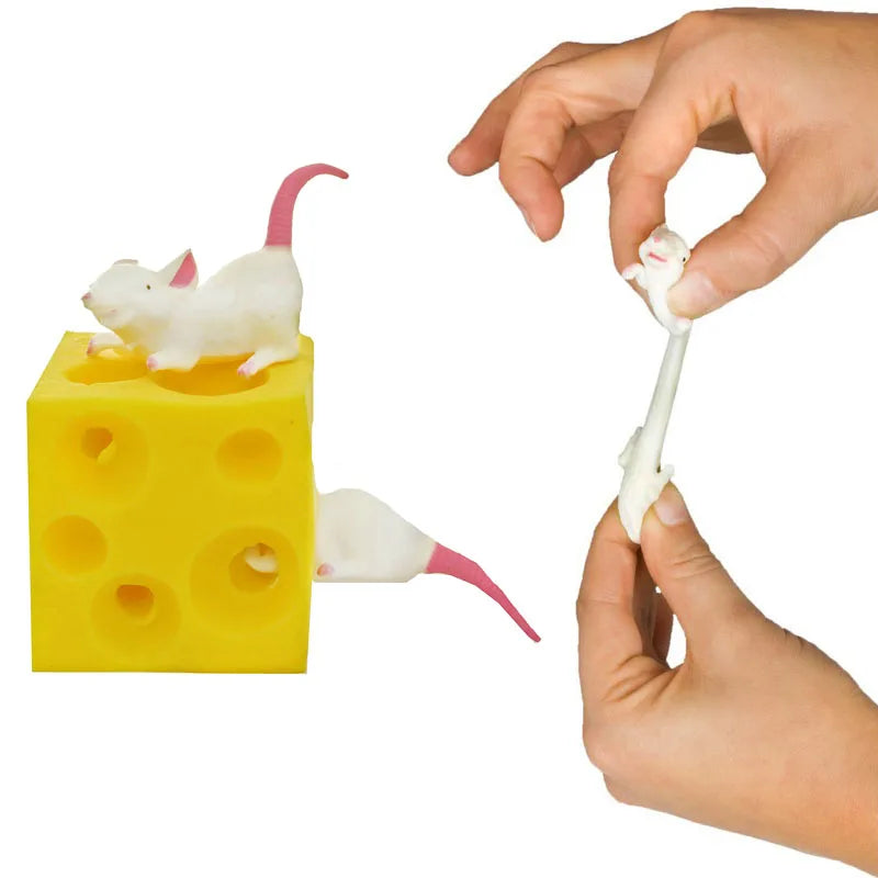 6/3 Uds. Ratón queso apretar juguete para aliviar el estrés TDAH autismo juguetes sensoriales para niños obsequios de Halloween favores de fiesta