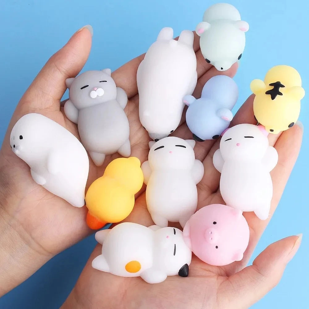Mochi-juguete blando con animales bonitos para niños, juguetes antiestrés para apretar, regalo divertido, recuerdos de fiesta de cumpleaños, premios en el aula