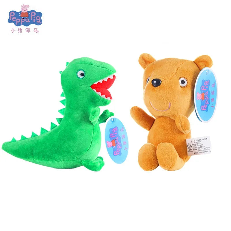 19cm Original Peppa Pig juguetes de peluche George Eddie Bear Mr dinosaurio figura de Anime juguetes de peluche niños juguete de regalo de Navidad
