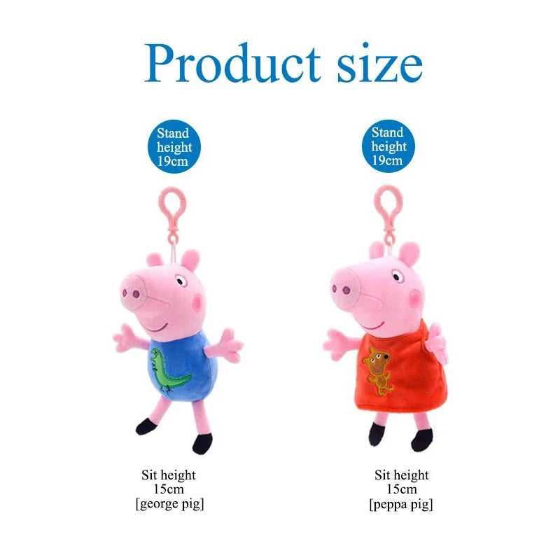19cm Original Peppa Pig juguetes de peluche George Eddie Bear Mr dinosaurio figura de Anime juguetes de peluche niños juguete de regalo de Navidad
