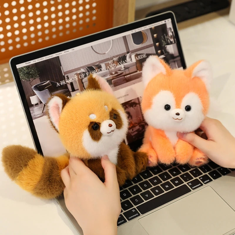 Bonitos animales sentados, Panda rojo, zorro, perezoso, gato, muñecos de peluche suaves, capibara de peluche, cerdo, juguetes para bebés, regalos para niños