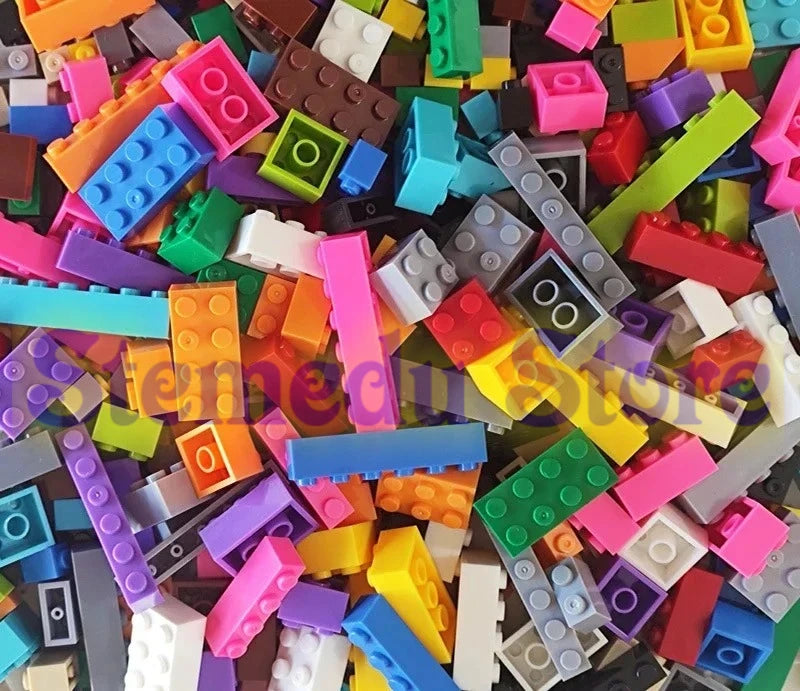 Bloques de construcción de piezas para niños, lote de bloques de construcción de 120 piezas a granel, juguetes de placa de bloques de ladrillos de Color, partículas pequeñas a granel compatibles con Legoeds