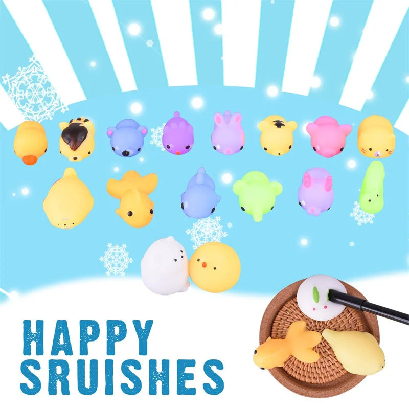 50-5 uds Mochi Squishies Kawaii Anima juguetes blandos para niños pelota antiestrés para apretar favores de fiesta juguetes para aliviar el estrés para cumpleaños