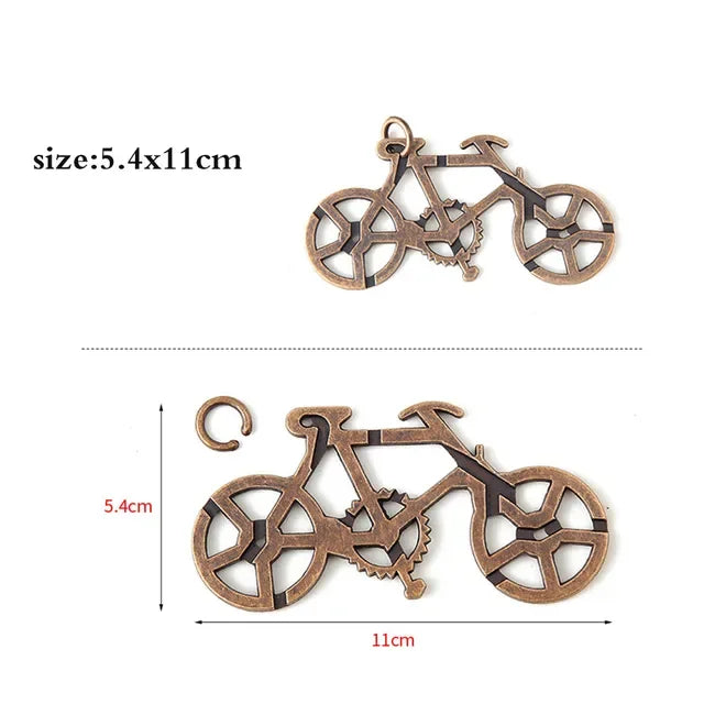 Rompecabezas de Metal IQ clásico para niños y adultos, rompecabezas mágico desconcertante, juego de rompecabezas con cordón, desbloqueo, juguete novedoso, 1 ud.