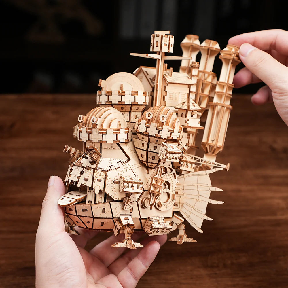 "Puzzle de madera 3D con tema de castillo creativo, Kit de modelo de madera, juguete artesanal, decoración del hogar, el mejor regalo desafiante para niños y adultos"