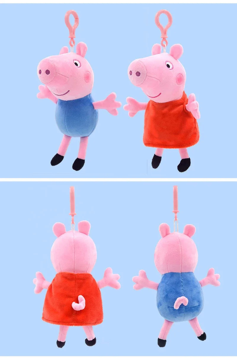 19cm Original Peppa Pig juguetes de peluche George Eddie Bear Mr dinosaurio figura de Anime juguetes de peluche niños juguete de regalo de Navidad