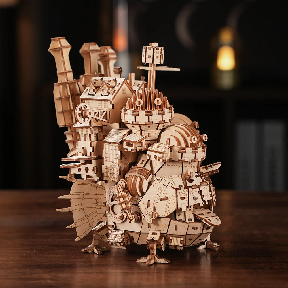 "Puzzle de madera 3D con tema de castillo creativo, Kit de modelo de madera, juguete artesanal, decoración del hogar, el mejor regalo desafiante para niños y adultos"