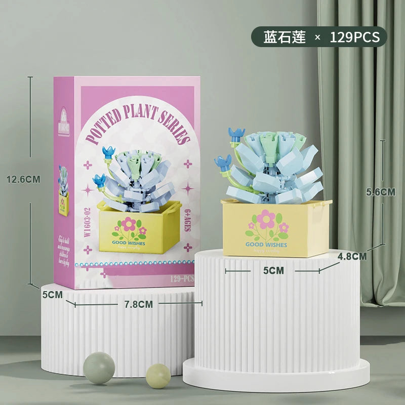 Ramo de flores Mini Diy juguetes de bloques de construcción para niños bloques para adultos Constructor Micro ladrillos conjunto de construcción regalo