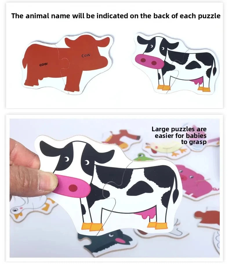 Rompecabezas para bebés, juguetes educativos Montessori, juegos de rompecabezas 3D de madera, caja de hierro, rompecabezas para niños, rompecabezas de madera para niños de 2 a 3 a 4 años
