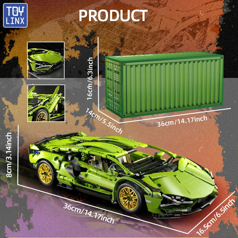 ToylinX bloques de construcción técnicos carreras deporte coche vehículo de velocidad modelo ciudad mecánica Super ladrillos rompecabezas juguetes regalo para adultos