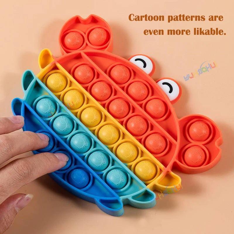 Arco Iris Pop Push Bubblle Fidget juguetes antiestrés para niños adultos juguetes sensoriales de necesidades especiales juguetes interactivos para niños