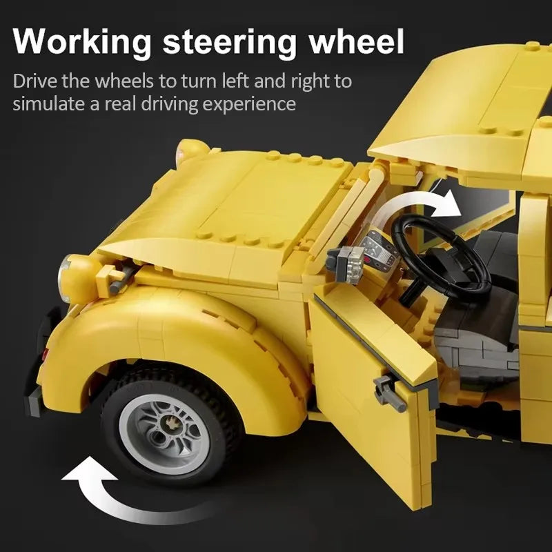 Vehículos técnicos Cada, 1238 Uds., bloques de construcción MOC, ladrillos para adultos 1:12, coches Retro, modelo, juguetes de construcción para niños, regalos