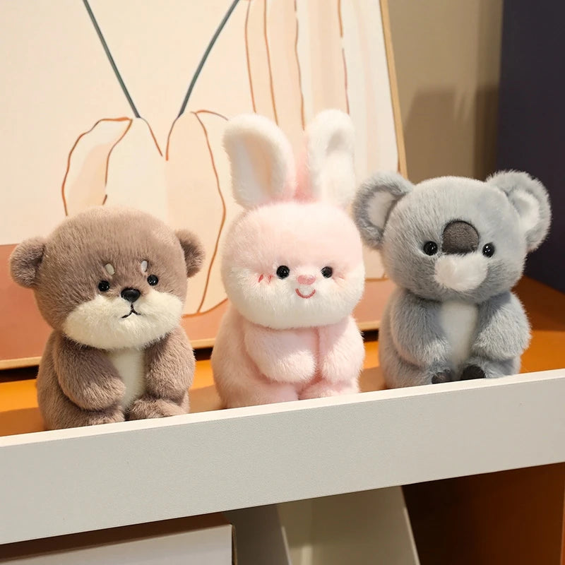 Bonitos animales sentados, Panda rojo, zorro, perezoso, gato, muñecos de peluche suaves, capibara de peluche, cerdo, juguetes para bebés, regalos para niños