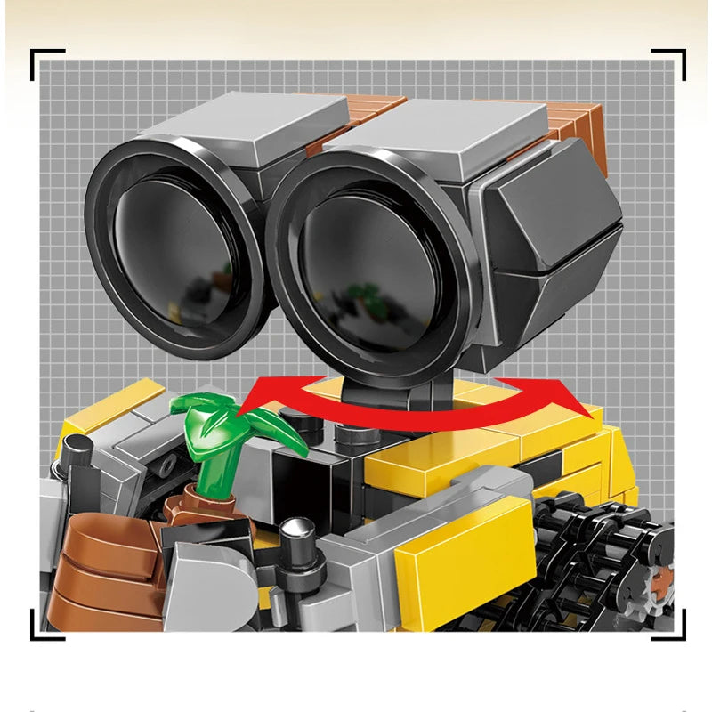 Nuevo mini Kit de bloques de construcción Wall-E, Idea MOC, modelo de película clásica técnica, montaje de bloques de construcción, juguete para regalo para niños