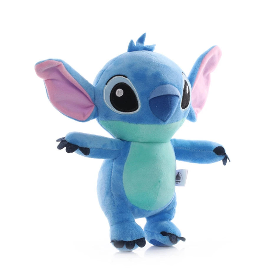Muñecos de peluche de punto azul y rosa de dibujos animados de Disney, juguetes de Anime Lilo y Stitch de 20CM, juguetes de peluche Stich, regalos de navidad para niños