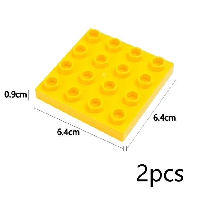 Placa base Duploes de gran tamaño, placas de montaje de ladrillos de 16x16 puntos, partículas grandes, figuras clásicas de animales, bloques de construcción, juguetes para niños