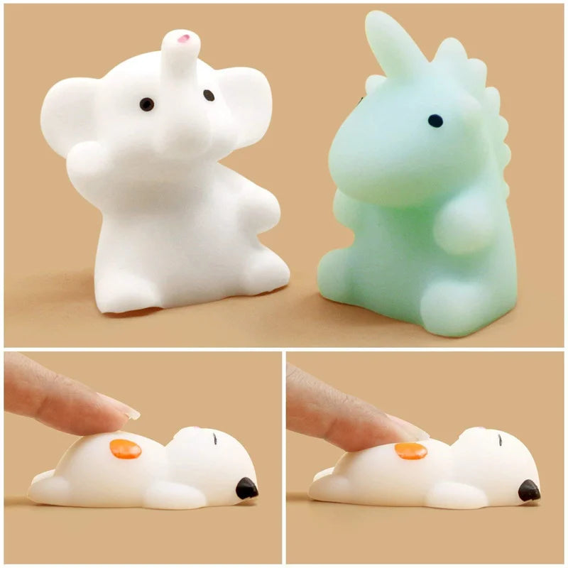 50-5 uds Mochi Squishies Kawaii Anima juguetes blandos para niños pelota antiestrés para apretar favores de fiesta juguetes para aliviar el estrés para cumpleaños