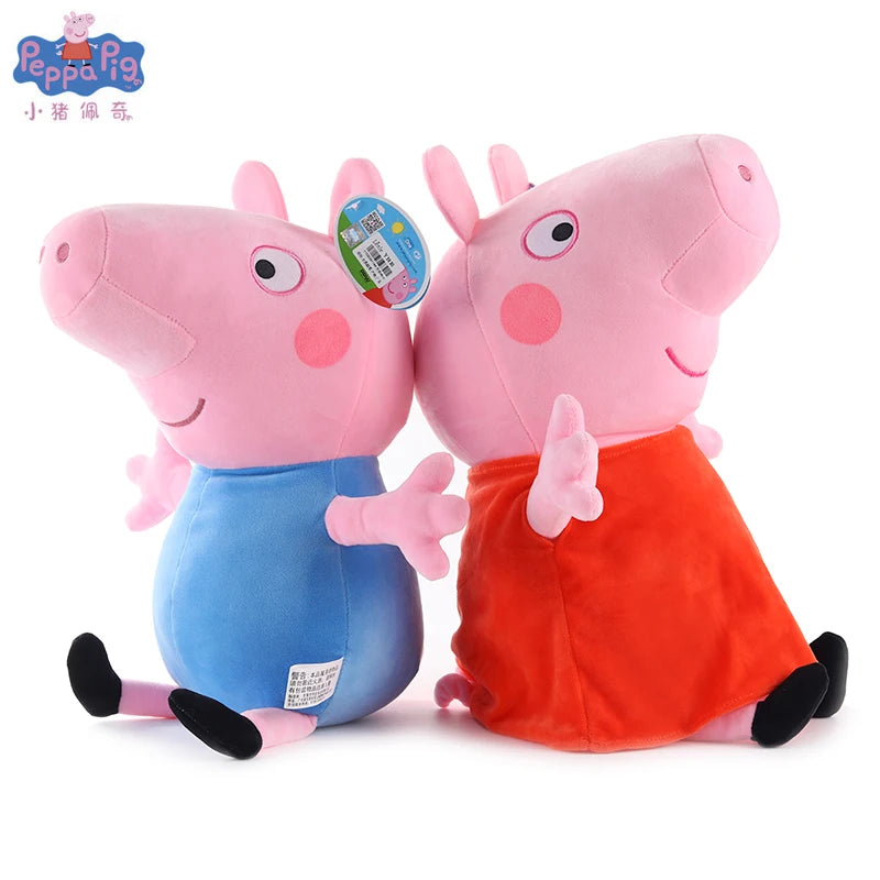 19cm Original Peppa Pig juguetes de peluche George Eddie Bear Mr dinosaurio figura de Anime juguetes de peluche niños juguete de regalo de Navidad