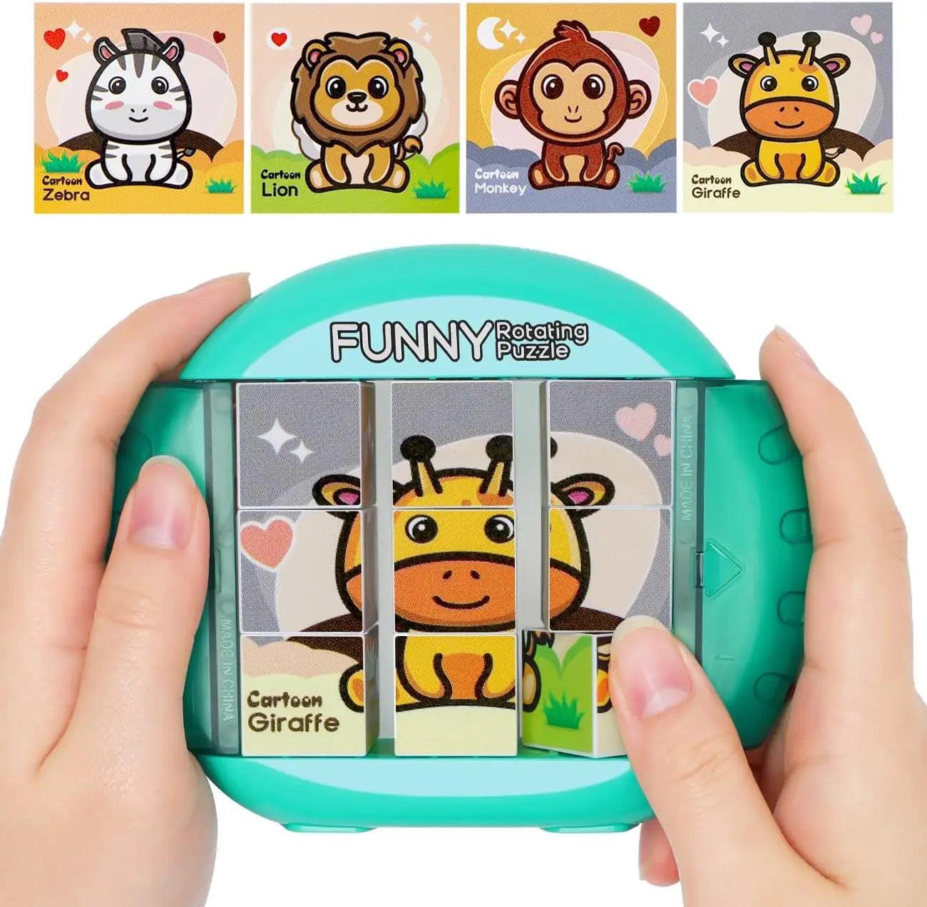 Rompecabezas giratorio 4 en 1 para niños Fidget Toys 3 4 5 6 7 8 años 4 rompecabezas en 1 habilidades motoras finas, regalo para niños y niñas mayores de 3 años