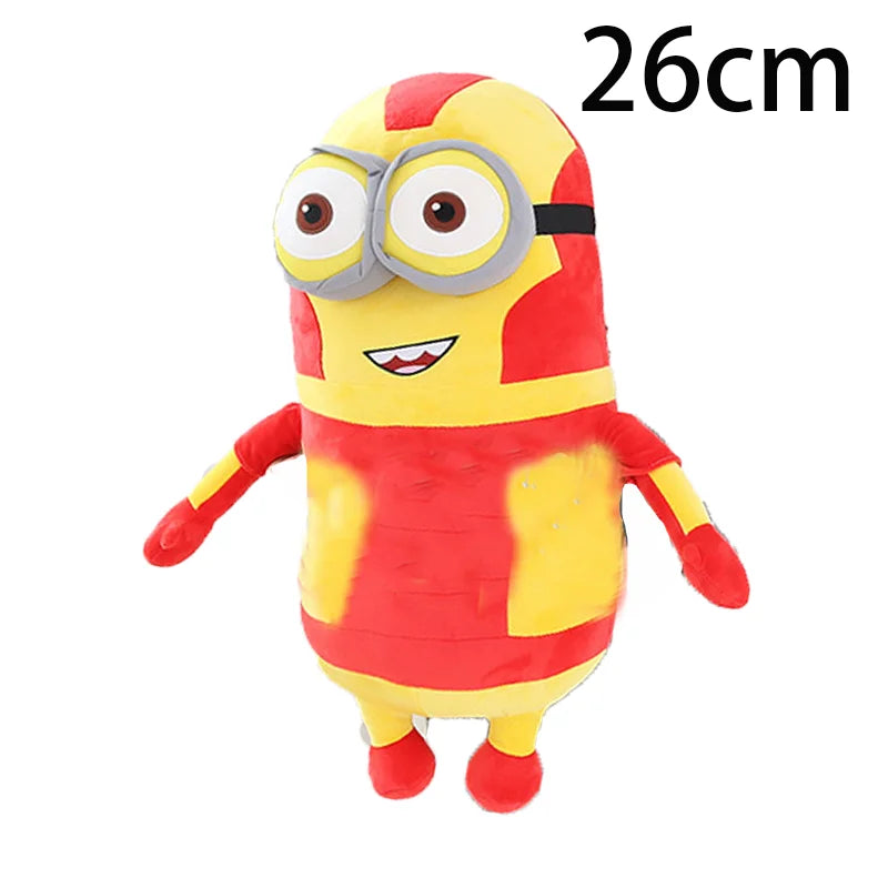 Minions película periferia amarillo peluche Bob Stuart juguetes de peluche en Jeans muñecas suaves almohada decoración niños regalo de cumpleaños